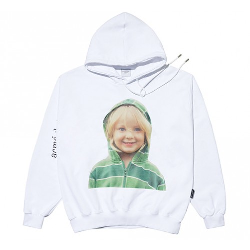 ADLV Hoodie Baby Face Green Jacket White